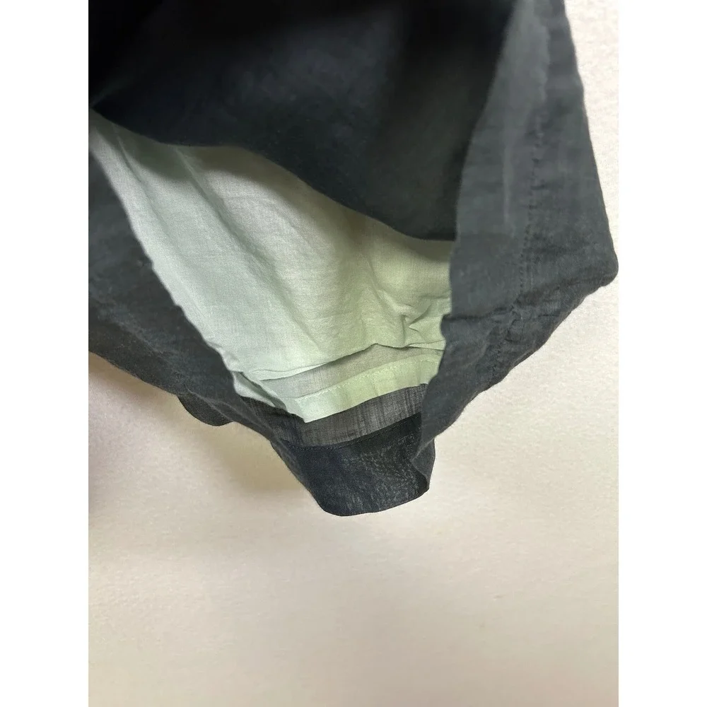 Minimalist‎ Banana Republic Womens 10 Petite Dark Gray Ramie Utility Romper